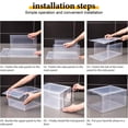 thumbnail image 5 of Upgrade 12pack Shoe Box Storage Containers,Thicken Sturdy Clear Stackable Plastic Shoe Organizer Box with Magnetic Door, Drop Front Shoe Box Sneakers, 5 of 6