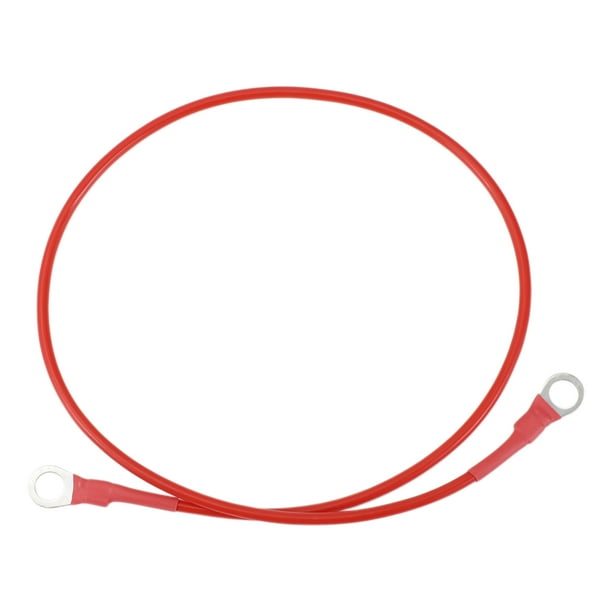 Cable de inversor de batería de 60cm 12 AWG 5/16" Cable de batería de cobre estañado rojo OT Tipo 1 Pc
