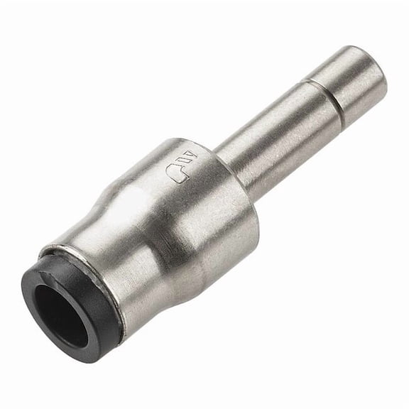 Parker Push-to-Connect Fitting, Brass, Silver 62PLPSP-4-5/32