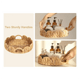 thumbnail image 4 of WHEANG Round Tray Serving Tray With In Handles Decoratve For Coffee Table Rattan, 4 of 5