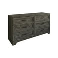 thumbnail image 3 of Castle Place Traditional 6 Drawer Wooden Dresser, Dark Grey, 3 of 8
