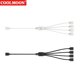 thumbnail image 4 of COOLMOON White 30CM 5V 3Pin ARGB Extension Cable Adapter 1 to 1 2 3 4 Spliter for Fan Motherboard AURA RGB LED SYNC for MSI ASUS, 4 of 5