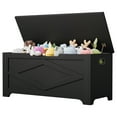 thumbnail image 4 of Storage Chest, Wooden Storage Bench with Safety Hinges, Easy Assembly, Large Toy Chest for Entryway, Living Room, Bedroom, 4 of 10