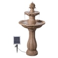 thumbnail image 2 of Frost 3-Tier Solar Floor Fountain - Sandstone, 2 of 8