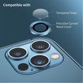 thumbnail image 4 of Película protectora de vidrio templado para cámara para iPhone 12 Pro / 12 Pro Max, 360 grados de cobertura total para cámara protectora de metal para lente de cámara, dureza 9H, antiarañazos, polvo Xemadio 221039-5, 4 of 9
