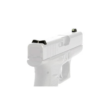 XS SIGHTS GL0003S4 DXW Standard Dot Compatible with Glock 42/43 Green Tritium w/White Outline Front Black w/White Stripe