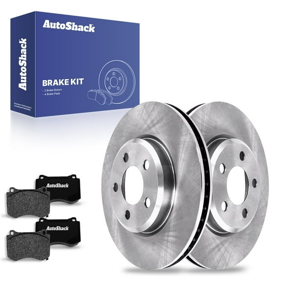 AutoShack 12.6" (320 mm) Front Vented Brake Rotors   Ceramic Brake Pads | Replacement for 2015-2019 Dodge Challenger 2012 Dodge Charger 2022-2023 Chrysler 300 | 6-PC Brake Kit
