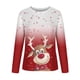 thumbnail image 4 of Camisas Navideñas Para Mujer Tops de Manga Larga Jersey de Cuello Redondo Informal Con Estampado de Ciervos en 3D Odeerbi ODB199891, 4 of 5