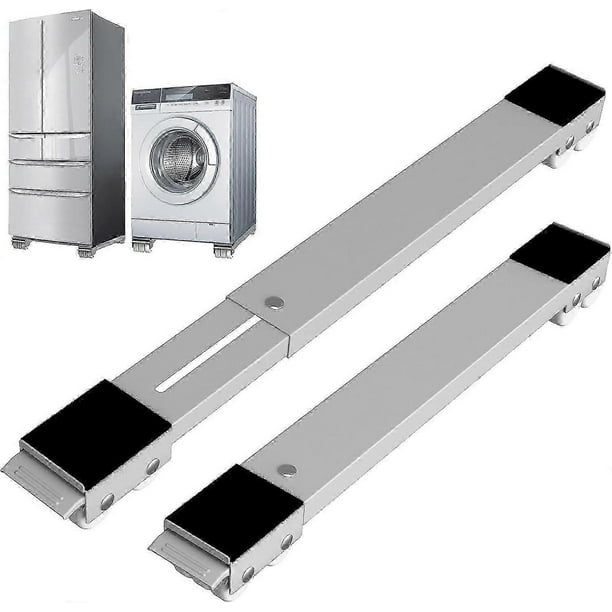 Washing machine base with brake, adjustable mobile base for washing machine, dryer, refrigerator, load 300 kg, gray