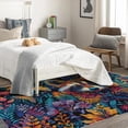 thumbnail image 4 of 4x5 Area Rug Raccoon Rugs, Colorful Carpet for Living Room Bedroom Animal Patterned Indoor Home Decor, Non Slip Soft & Low Pile Large Washable Rug ZJ&689, 4 of 7