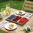 thumbnail image 7 of Lifewit Serving Tray Divided for Party Supplies, 6 PCS 15" x 10" Plastic Platters for Serving Food, White Reusable Tray for Veggie, Snack, Fruit, Cookies, Desserts in Kitchen/Pantry, 7 of 7