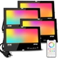 thumbnail image 1 of Foco LED MELPO de 80 W, 8000 lúmenes, RGB, 2700 K, impermeable, paquete de 4 unidades, 1 of 8