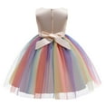 thumbnail image 2 of HAWEE Robe à Paillettes pour Demoiselles d'Honneur, Tutu Arc-en-Ciel, Robe de Princesse pour Fête d'Anniversaire, Robe de Concours pour 3 à 10 Ans, 2 of 3