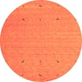 thumbnail image 1 of Ahgly Company Indoor Round Abstract Orange Contemporary Area Rugs, 3' Round, 1 of 1