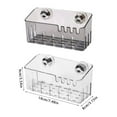 thumbnail image 5 of Suction Sink Organizers Basket With Drain Holes Rustproof Sponge Storage Rack For Kitchen Countertops And Bathrooms, 5 of 15