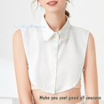 thumbnail image 4 of LoudSung Fake Collar Detachable Blouse Half Shirt Pearl Dickey False Collar Top Elegant for Women Girls, 4 of 7