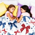 thumbnail image 4 of Flannel Fleece Throw Blanket, Soft Large Throw Blanket, Lightweight Cozy Plush Throw Blanket Fit Sofa Bed, 40"x50", Bows, 4 of 7