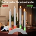 thumbnail image 2 of Velas cónicas recargables sin llama BUTHY con control remoto, 4 unidades, 2 of 7