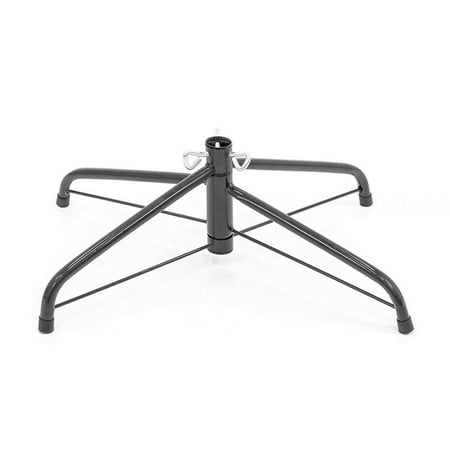 

Christmas tree holder 4 feet base iron metal bracket rubber pad with thumb screw Christmas decoration accessories (dark green)