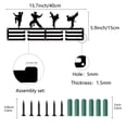 thumbnail image 3 of 1set Fashion Iron Medal Hanger Holder Display Wall Rack with Screws KARATE Pattern Electrophoresis Black 150x400mm, 3 of 7