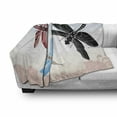thumbnail image 3 of Dragonfly Soft Flannel Fleece Blanket, Exotic Dragonflies Flying in Cloud Sky Animal Wing Nature Illustration, Cozy Plush for Indoor and Outdoor Use, 60" x 80", Black Blue Pale Pink, by Ambesonne, 3 of 6