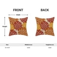 thumbnail image 2 of Burnt Orange Yellow Pillow Covers 18x18 Set of 2, Orange Yellow Dahlia Fall Decorations Outdoor Throw Pillows Geometry Design Summer Outdoor Decorative Linen Cushion Case for Couch Sofa Home, 2 of 6