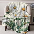 thumbnail image 3 of Throw Blanket for Couch Daisy Floral Soft Fleece Flannel Blankets Cozy Lightweight Blanket for Home Sofa Living Room Farmhouse Vintage Flower Bed Throws 40" x 60", 3 of 9