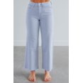 thumbnail image 3 of Olivia Vervet Women's High Rise Straight Leg Jeans, Raw Hem, Cropped Length, Stretch Fit, 3 of 4