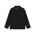 thumbnail image 1 of pstuiky Camisas casuales de manga larga para hombre, Suéter informal de manga larga con solapa y medio botón para hombre, de color liso y moderno Tops casuales para hombres xxxl, 1 of 3