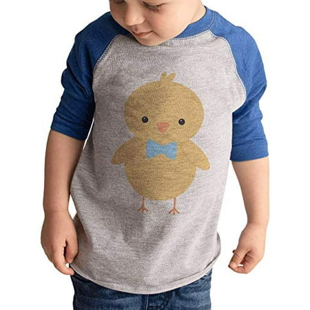 

7 ate 9 Apparel Kids Easter Chick Happy Easter Blue Raglan