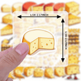 thumbnail image 3 of LUUFILx 50pcs Cartoon Cheese Stickers Food Stationery Kids Decals Laptop Water Bottle Phone Notebook Toy Guitar Luggage Stickers Set, 3 of 6