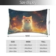 thumbnail image 2 of Rateoe Starry Sky Constellation Cat Pattern Decorative Pillow Case,Throw Pillow Covers,Plush Pillow Cover,Soft Pillow Case,Velvet Pillow Case-14"x20", 2 of 6