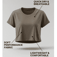 thumbnail image 5 of Real Essentials 5 Pack: Women's Dry-Fit Crop Top Short Sleeve Shirts Workout Gym Cropped Athletic Tee (Available in Plus), 5 of 5