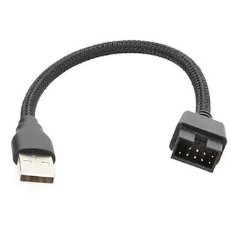 2-Pack 9-Pin USB To USB-A Male Cable – 20cm Adapter For Motherboard Headers To External USB Ports
