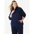 thumbnail image 5 of Free Assembly Women's Fleece Popover Sweatshirt with Raglan Sleeves, Size XS-XXXL, 5 of 7