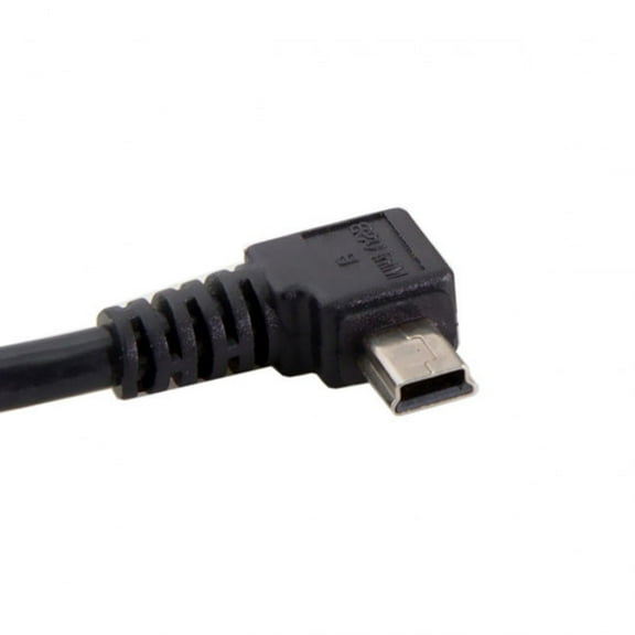 FVH Mini USB B Type 5pin Male Left Angled 90 Degree to USB 2.0 Male Data Cable with Ferrite 3.0m