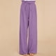 thumbnail image 1 of Pantalones de color puro, pantalones largos de salón, pantalones anchos de pierna ancha, pantalones largos con cinturón, diseño fácil de usar, 1 of 5
