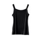 thumbnail image 2 of Puntoco Camisetas de cuello cuadrado para mujer, top informal de verano de gran tamaño a la moda de color sólido con cuello redondo, camiseta sin mangas, 2 of 5