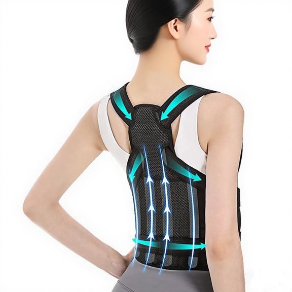 Back Brace Posture Corrector Adjustable Lightweight Compression for Scoliosis Hunchback Correction