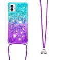 thumbnail image 1 of Funda para Nothing Phone 1 Brillantina Líquida Divertida Reluciente y con Cristales en Movimiento Cuerpo Cruzado con Cordón Ajustable, 1 of 5