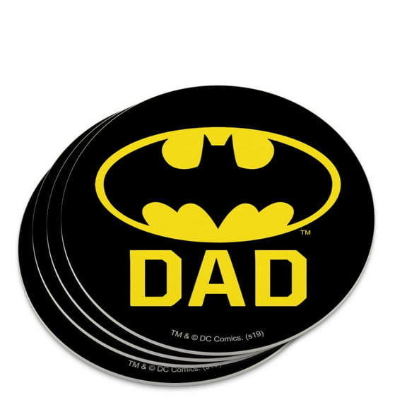 Batman Bat Dad Shield Logo Novelty Coaster Set