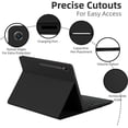 thumbnail image 6 of Keyboard Case for Samsung Galaxy Tab Galaxy Tab S9 FE 10.9 inch S7 S8 S9 11 inch with Trackpad 7 Color Backlit Removable Keyboard Case Cover, 6 of 7