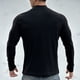 thumbnail image 5 of Blusa y camisa de cuello alto de manga larga para hombre, color liso, cálida y ajustada, cuello semialto, manga larga, base deportiva y fitness, top de poliéster para hombre., 5 of 5