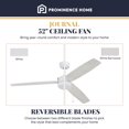thumbnail image 2 of Prominence Home Journal 52" Ceiling Fan, No Light, Pull Chain Control, White, 2 of 10
