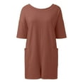 thumbnail image 3 of Women's Summer Oversized Tee Romper Backless Loose Shorts Polyester for Casual Occasions, 3 of 5