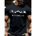 thumbnail image 1 of Men's Muscle Man Lifting Iron Printed Pattern Shoulder T-shirt, 1 of 5
