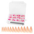 thumbnail image 1 of 240Pcs Colorful Salon Pointed Nail Tips False Nails with Nail File Nail Polish (1#), 1 of 10