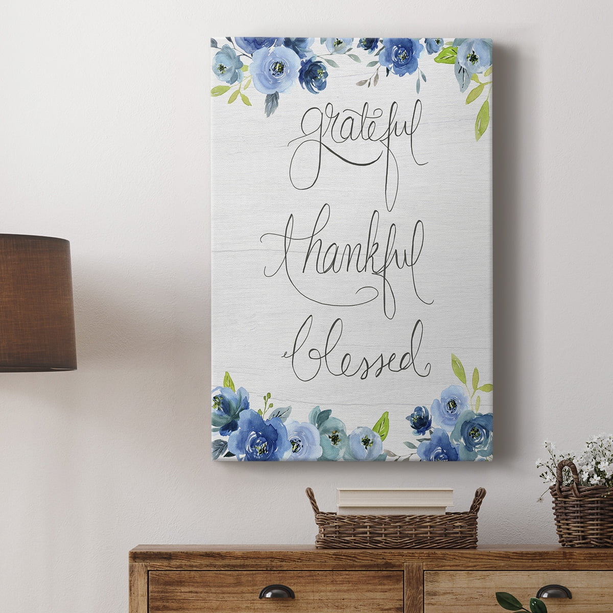 Grateful, Thankful, Blessed Premium Gallery Wrapped Canvas - Ready to Hang