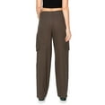 thumbnail image 3 of CALI1850 Women's Comfortable And Relaxed High Rise Wide Leg Cargo Pants With Slanted Pockets, 3 of 7