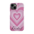 thumbnail image 1 of Personalised Pink Heart Latte iPhone 14 Case,iPhone 13 Pro, 1 of 5